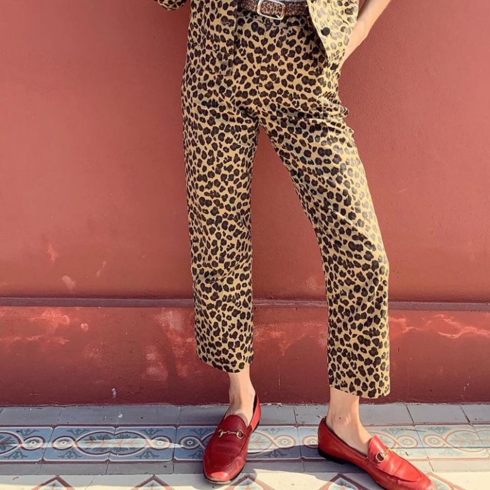 Never Fully Dressed Leopard Print Cropped Pants